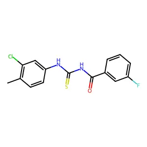 N-[(3-chloro-4-methylphenyl)carbamothioyl]-3-fluorobenzamide structure