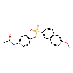 4-Acetamidophenyl 6-methoxynaphthalene-2-sulfonate structure