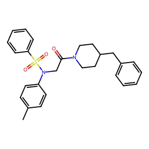 N-[2-(4-benzylpiperidin-1-yl)-2-oxoethyl]-N-(4-methylphenyl)benzenesulfonamide structure
