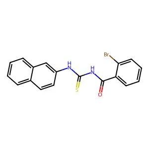 2-bromo-N-(naphthalen-2-ylcarbamothioyl)benzamide structure