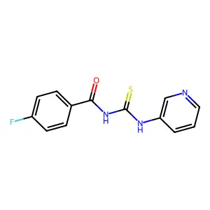 4-fluoro-N-(pyridin-3-ylcarbamothioyl)benzamide structure