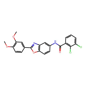 2,3-dichloro-N-[2-(3,4-dimethoxyphenyl)-1,3-benzoxazol-5-yl]benzamide structure