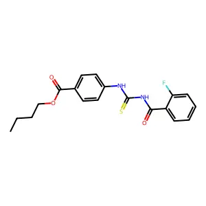 Butyl 4-({[(2-fluorophenyl)carbonyl]carbamothioyl}amino)benzoate structure