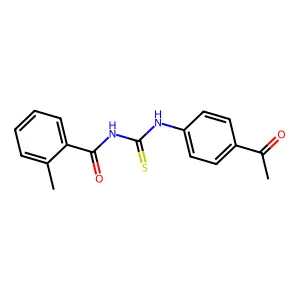 N-[(4-acetylphenyl)carbamothioyl]-2-methylbenzamide structure