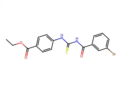 Ethyl 4-({[(3-bromophenyl)carbonyl]carbamothioyl}amino)benzoate structure