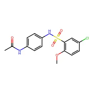 N-(4-{[(5-chloro-2-methoxyphenyl)sulfonyl]amino}phenyl)acetamide structure
