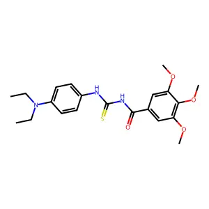 N-[4-(diethylamino)phenyl]-N'-(3,4,5-trimethoxybenzoyl)thiourea structure