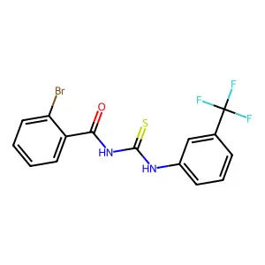 2-bromo-N-[[3-(trifluoromethyl)phenyl]carbamothioyl]benzamide structure