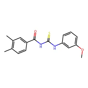 N-[(3-methoxyphenyl)carbamothioyl]-3,4-dimethylbenzamide structure