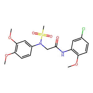 N-(5-chloro-2-methoxyphenyl)-2-(3,4-dimethoxy-N-methylsulfonylanilino)acetamide structure