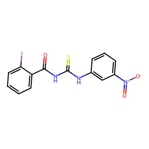 2-iodo-N-[(3-nitrophenyl)carbamothioyl]benzamide structure