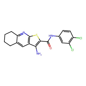 3-Amino-N-(3,4-DI-CL-PH)-5,6,7,8-tetrahydrothieno(2,3-B)quinoline-2-carboxamide structure
