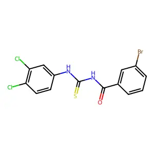 3-bromo-N-[(3,4-dichlorophenyl)carbamothioyl]benzamide structure