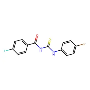 N-[(4-bromophenyl)carbamothioyl]-4-fluorobenzamide structure