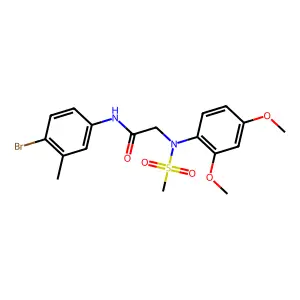 N-(4-bromo-3-methylphenyl)-2-(2,4-dimethoxy-N-methylsulfonylanilino)acetamide structure