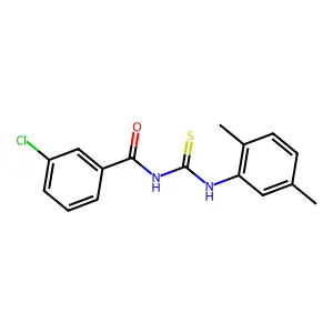 3-chloro-N-[(2,5-dimethylphenyl)carbamothioyl]benzamide structure