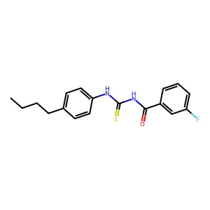 N-[(4-butylphenyl)carbamothioyl]-3-fluorobenzamide structure