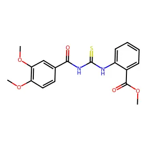 Methyl 2-({[(3,4-dimethoxybenzoyl)amino]carbothioyl}amino)benzoate structure
