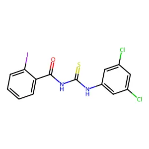 N-[(3,5-dichlorophenyl)carbamothioyl]-2-iodobenzamide structure