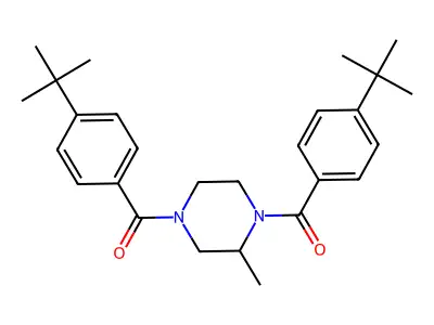 1,4-Bis(4-tert-butylbenzoyl)-2-methylpiperazine structure