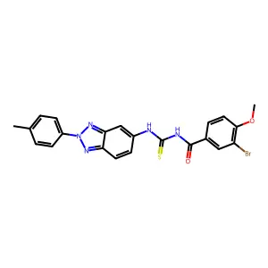 3-bromo-4-methoxy-N-[[2-(4-methylphenyl)benzotriazol-5-yl]carbamothioyl]benzamide structure