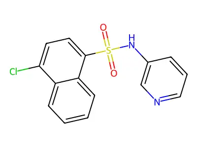 4-chloro-N-pyridin-3-ylnaphthalene-1-sulfonamide structure