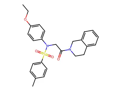 N-[2-(3,4-dihydro-1H-isoquinolin-2-yl)-2-oxoethyl]-N-(4-ethoxyphenyl)-4-methylbenzenesulfonamide structure