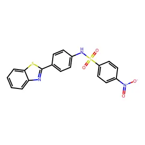 N-[4-(1,3-benzothiazol-2-yl)phenyl]-4-nitrobenzenesulfonamide structure