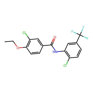 3-chloro-N-[2-chloro-5-(trifluoromethyl)phenyl]-4-ethoxybenzamide structure