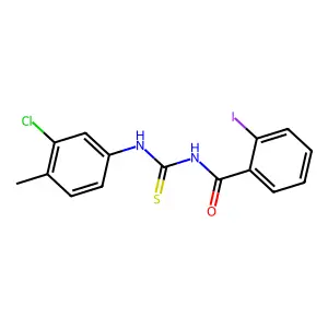 N-[(3-chloro-4-methylphenyl)carbamothioyl]-2-iodobenzamide structure