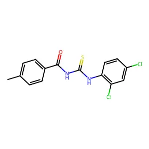 N-[(2,4-dichlorophenyl)carbamothioyl]-4-methylbenzamide structure
