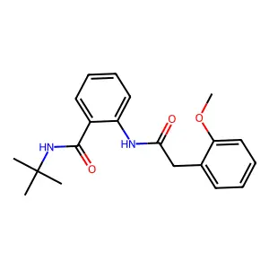 N-tert-butyl-2-{[(2-methoxyphenyl)acetyl]amino}benzamide structure