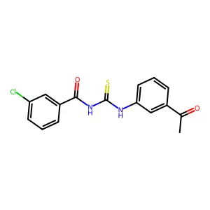 N-[(3-acetylphenyl)carbamothioyl]-3-chlorobenzamide structure