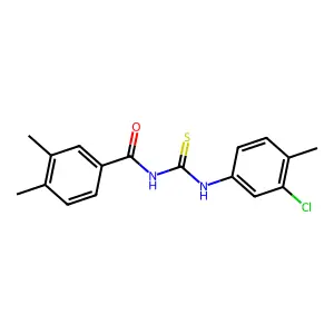 N-[(3-chloro-4-methylphenyl)carbamothioyl]-3,4-dimethylbenzamide structure