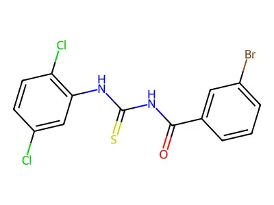 3-bromo-N-[(2,5-dichlorophenyl)carbamothioyl]benzamide structure