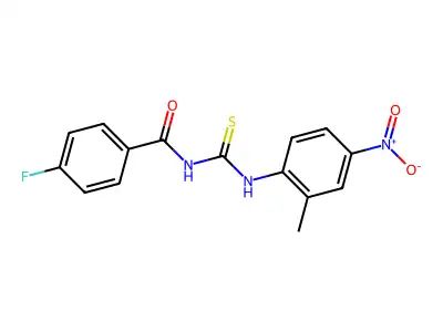 4-fluoro-N-[(2-methyl-4-nitrophenyl)carbamothioyl]benzamide structure