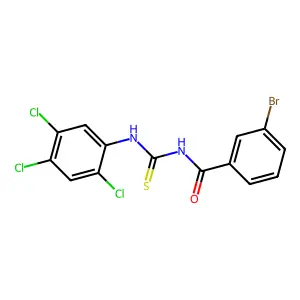 3-bromo-N-[(2,4,5-trichlorophenyl)carbamothioyl]benzamide structure