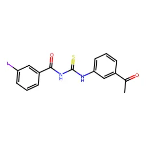 N-[(3-acetylphenyl)carbamothioyl]-3-iodobenzamide structure