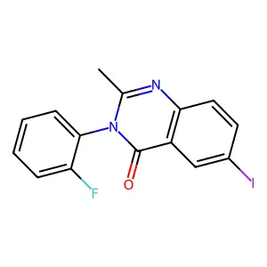 3-(2-Fluorophenyl)-6-iodo-2-methylquinazolin-4-one structure