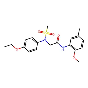 2-(4-ethoxy-N-methylsulfonylanilino)-N-(2-methoxy-5-methylphenyl)acetamide structure