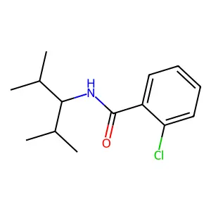 2-chloro-N-(2,4-dimethylpentan-3-yl)benzamide structure