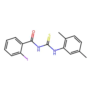 N-[(2,5-dimethylphenyl)carbamothioyl]-2-iodobenzamide structure
