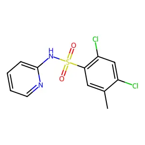 2,4-dichloro-5-methyl-N-pyridin-2-ylbenzenesulfonamide structure