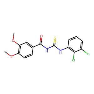 N-[(2,3-dichlorophenyl)carbamothioyl]-3,4-dimethoxybenzamide structure