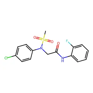 2-(4-chloro-N-methylsulfonylanilino)-N-(2-fluorophenyl)acetamide structure