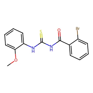 2-bromo-N-[(2-methoxyphenyl)carbamothioyl]benzamide structure