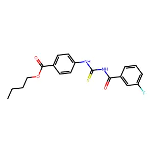 Butyl 4-[(3-fluorobenzoyl)carbamothioylamino]benzoate structure