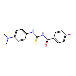 N-[4-(dimethylamino)phenyl]-N'-(4-iodobenzoyl)thiourea structure