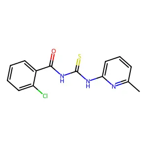 2-chloro-N-[(6-methylpyridin-2-yl)carbamothioyl]benzamide structure