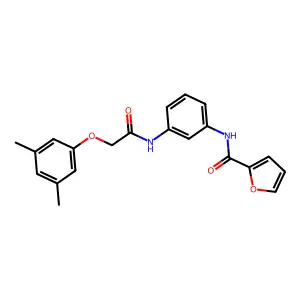 N-(3-{[(3,5-dimethylphenoxy)acetyl]amino}phenyl)furan-2-carboxamide structure